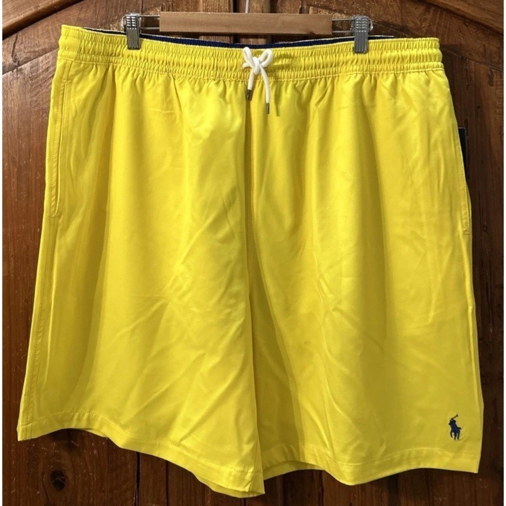 Mens Polo Ralph Lauren Big & Tall Traveler Shorts Swim Trunk Lined Sz XLT $85‎